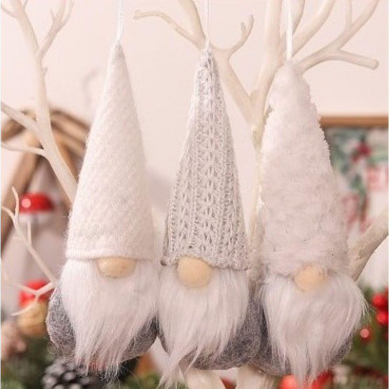 Christmas Hanging Decorations Handmade Plush Santa Elves Home Christmas Decoration