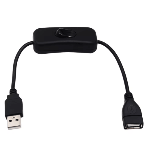 USB Switch Extension Cable (28cm) – On/Off Power Control for USB Devices