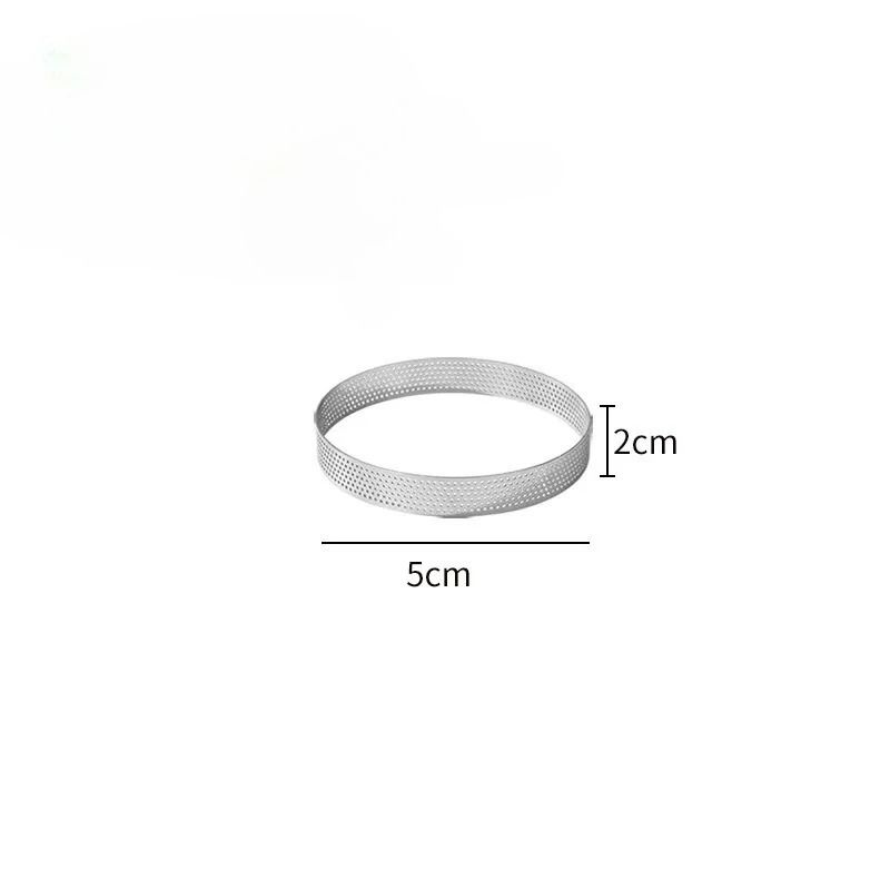 304 Stainless Steel Mousse Ring Cake Mold with Hole Bottom