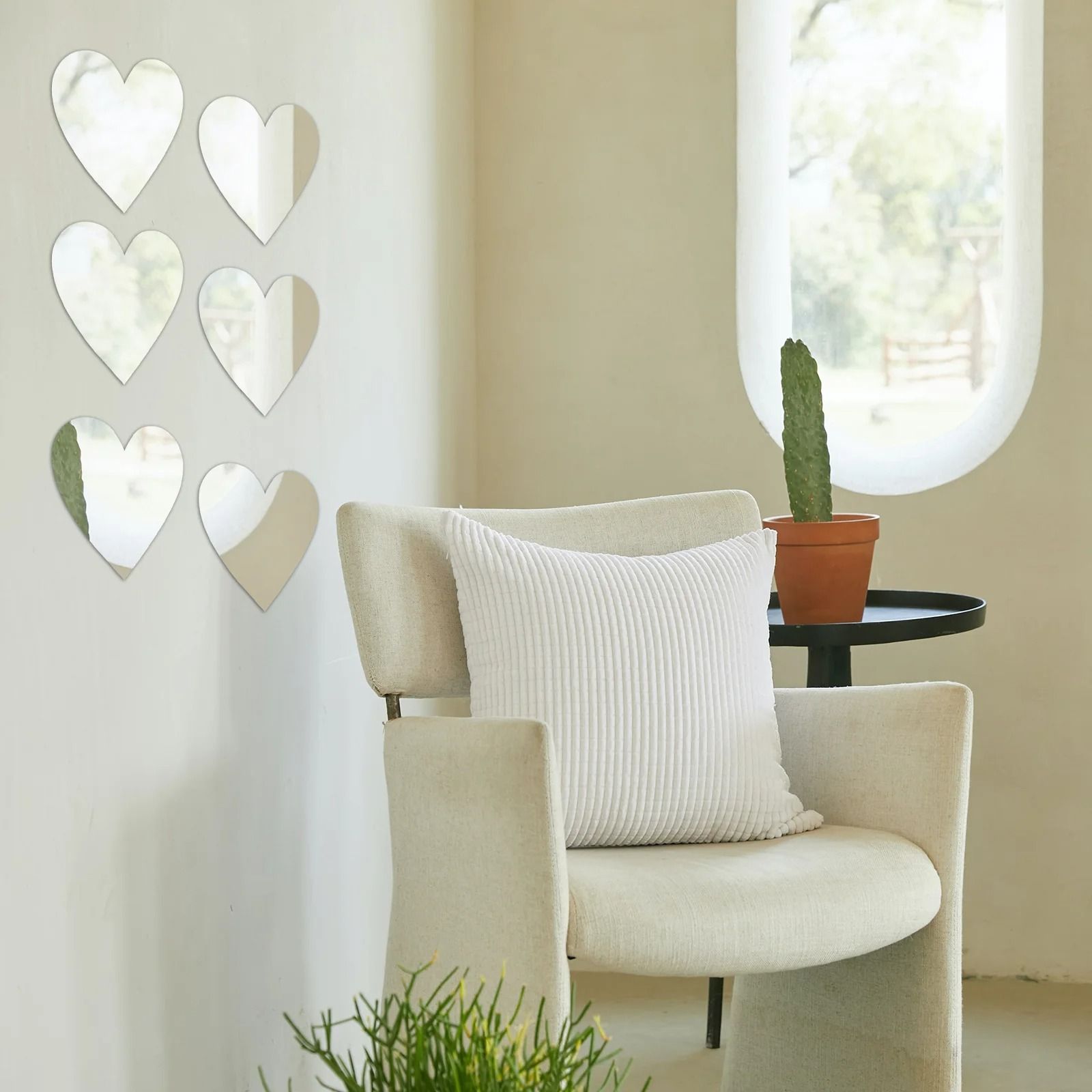 Gemini said Reflective Heart Mosaic Wall Decal Set