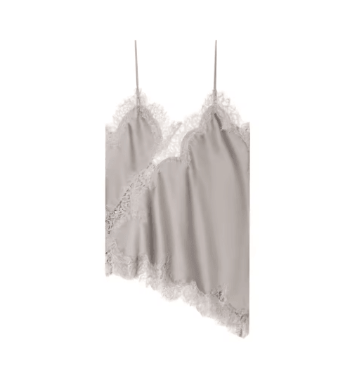 NLZGMSJ 2025 Lace Embellished Camisole Off Shoulder Sleeveless Summer Top