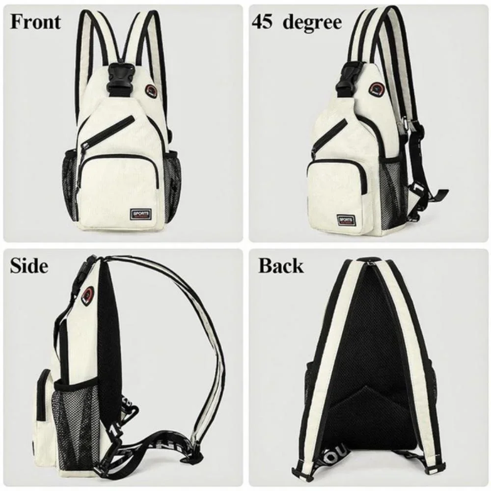 Multi-functional Men's and Women's, KISMIS Messenger Shoulder, Travel Backpack, Chest Bag with Headphone Hole