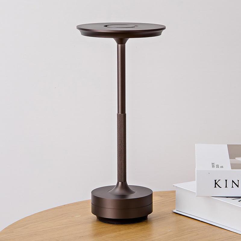Aluminum Alloy Simple Decorative Lamp, LED Night Light, Retro Portable Rechargeable Touch Desk Lamp, Infinitely Dimmable
