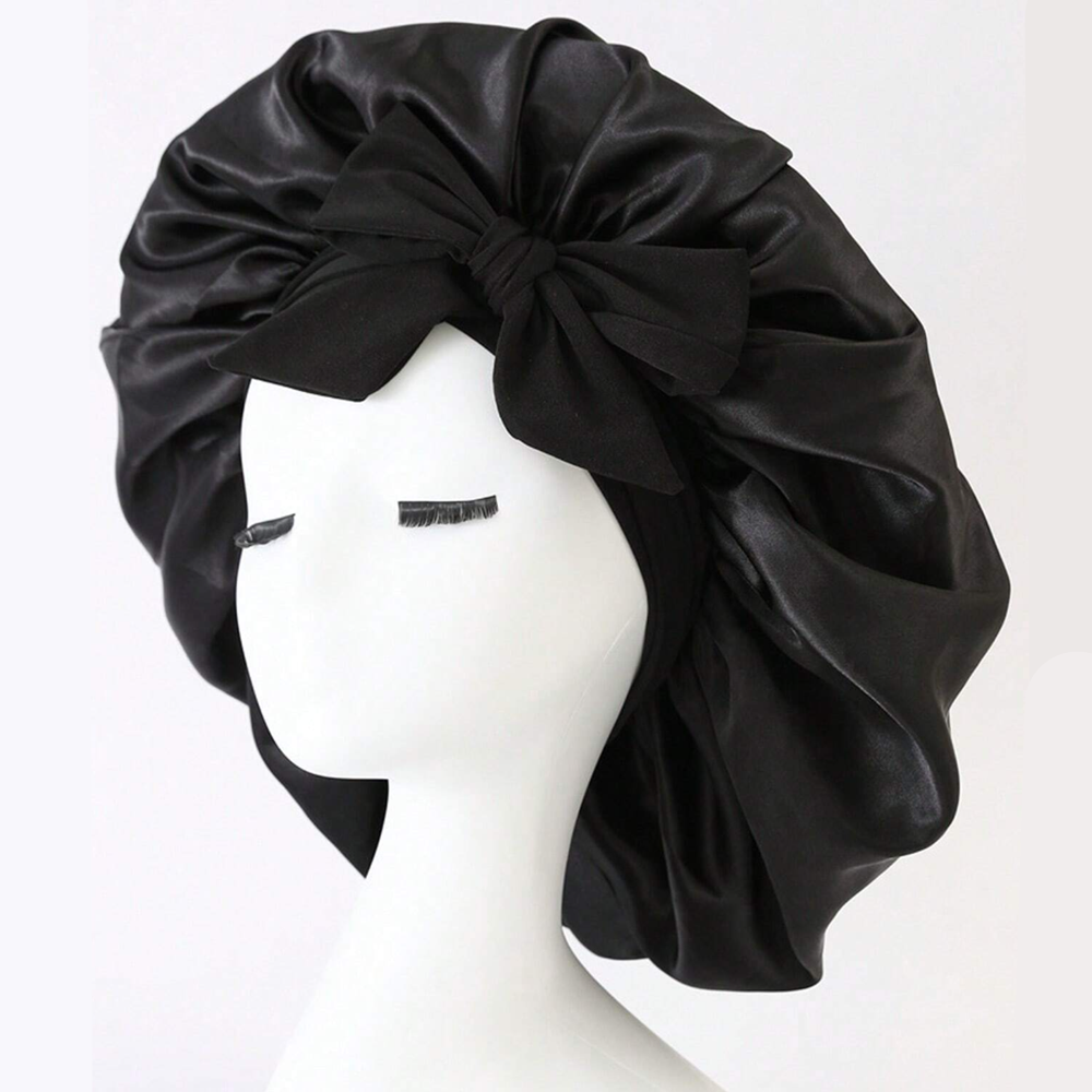 Adjustable Satin Sleep Hair Bonnet Premium Satin Hair Protection Cap