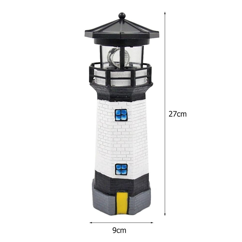 Lighthouse Shape Solar LED Rotating Beacon