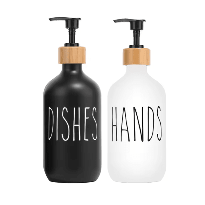 Black Kitchen Soap Dispenser Set
