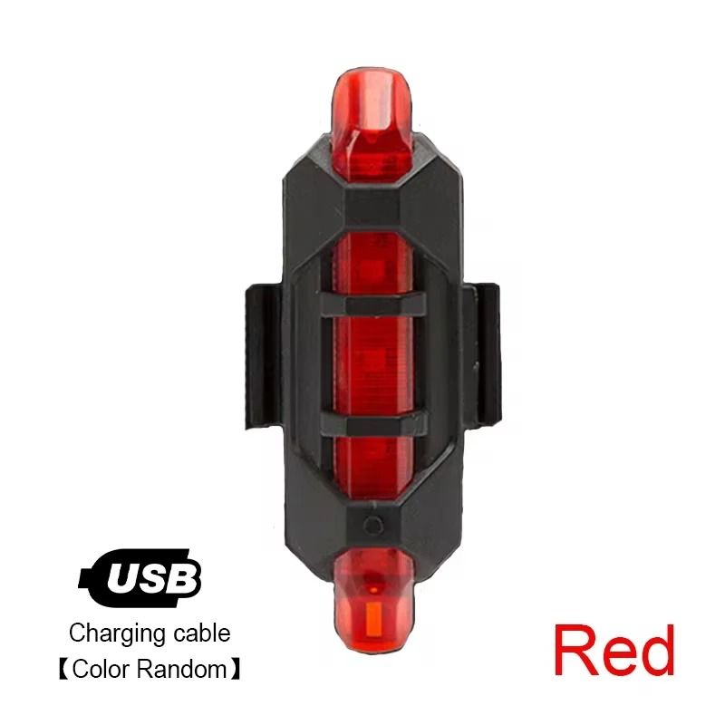 USB Rechargeable Bike Light Set Front and Rear LED Bicycle Headlight and Taillight