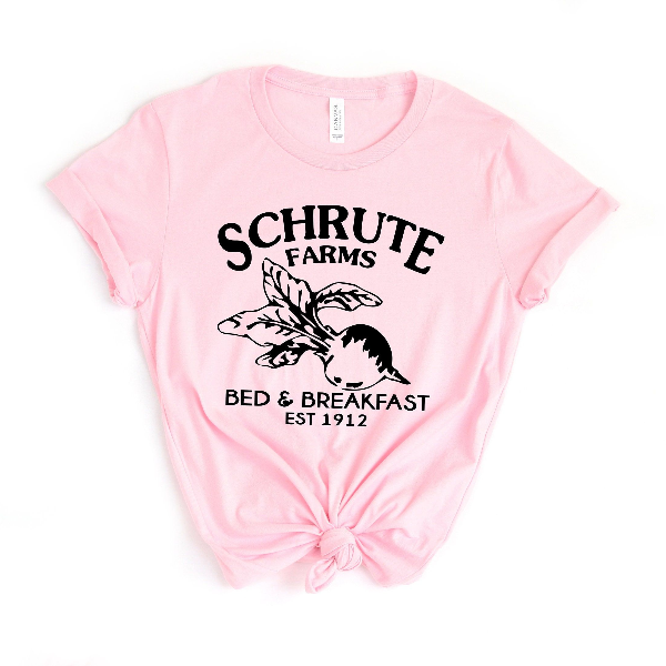 Schrute Farms Bed & Breakfast Est 1812 The Office Inspired Fan Tee Dwight Schrute Shirt