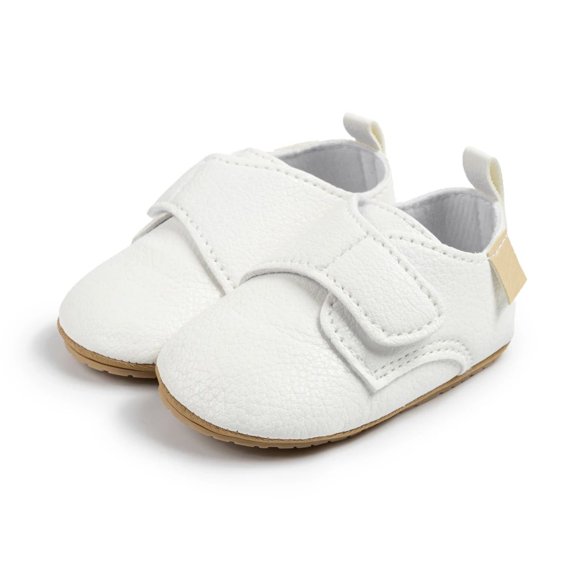 Retro Soft Leather Baby First Walker Shoes with Non-Slip Sole