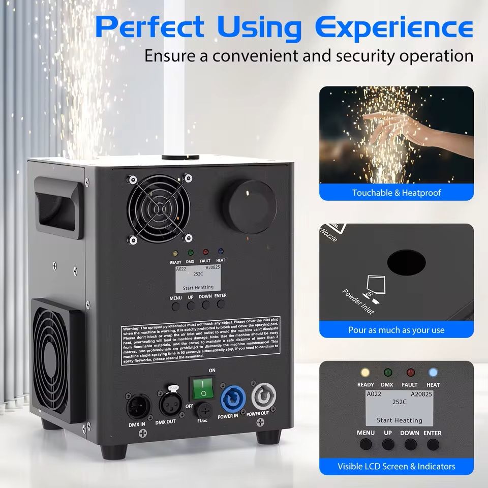 Cold Spark Fireworks Machine with DMX Control for Stage Events and Party Effects