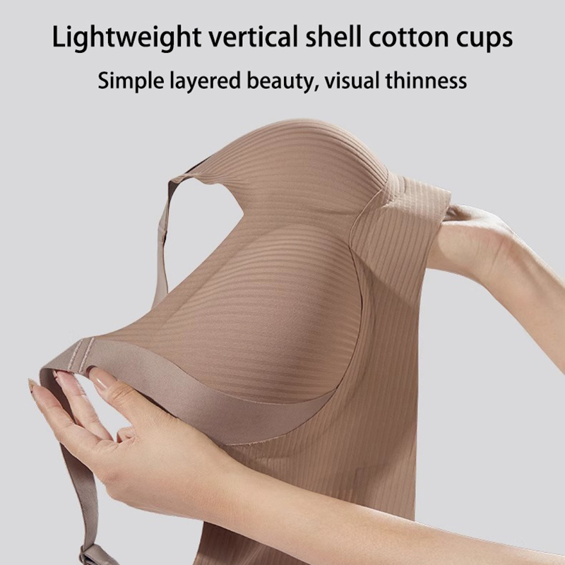 Womens Solid Seamless Bras, Full Cup Wireless Soft Intimates, Comfortable Brassiere Push Up Sexy Underwear Ropa