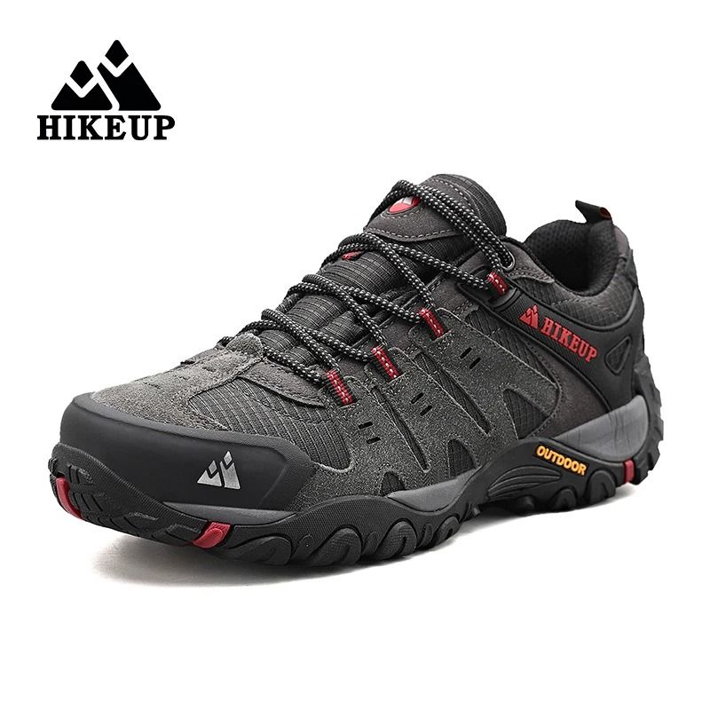 Men Suede Leather Hiking Shoes For Outdoor Trekking And Walking