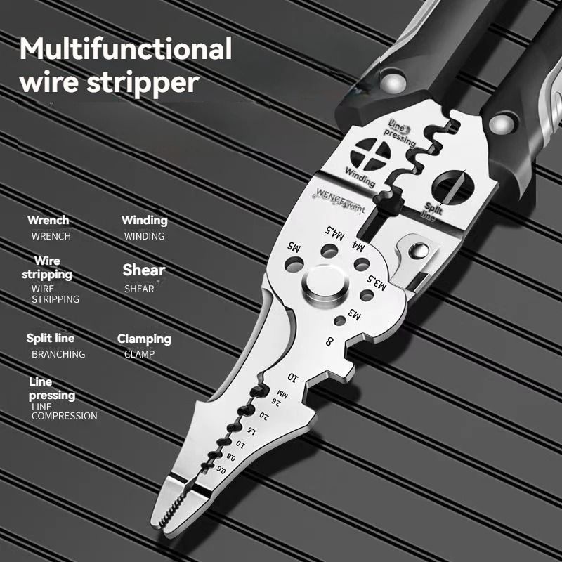 Multi Functional Electrician Pliers for Wire Cutting Stripping and Crimping