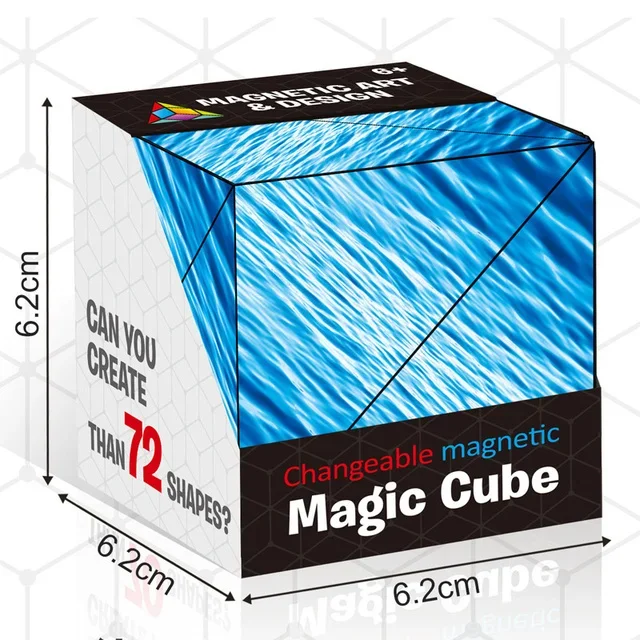 Shasibo Magnetic Cubes, Magic Infinite Cosmic Cube, Changeable Magnet Fidget Cubes, AntiStress Flip Cubic Puzzle Toy