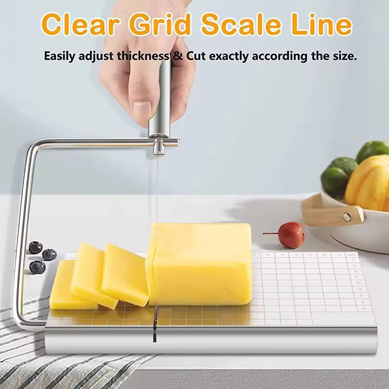 Ultra-Slice Adjustable Wire Cheese Cutter & Block Board