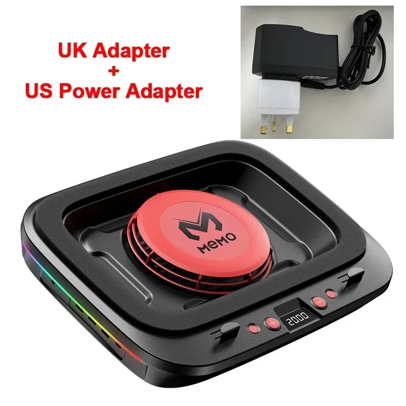 MEMO FL08 Gaming Laptop Cooling Pad Adjustable Laptop Cooler Stand Powerful Fan Cooling Base
