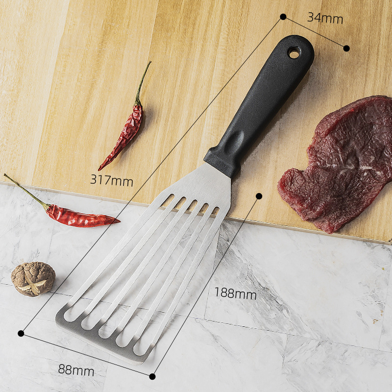 Non-slip Kitchen Frying Spatula, Stainless Steel Turner, Fish Spatula Slotted Leaky Shovel Cooking Tool