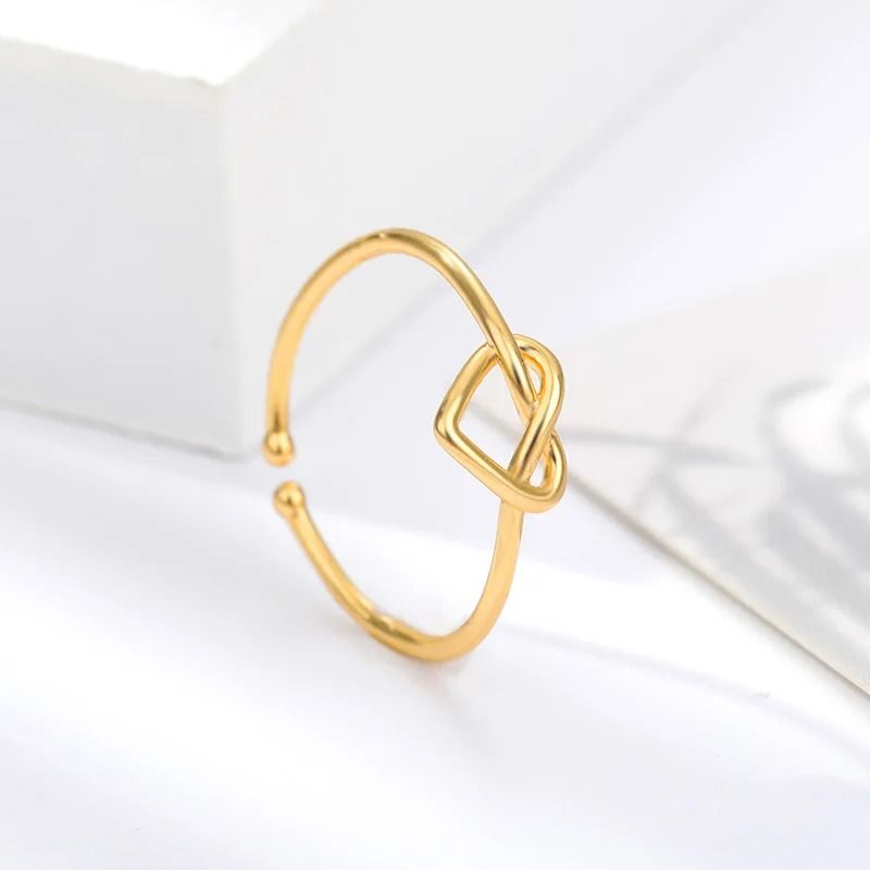 Stainless Steel Heart Couple Ring