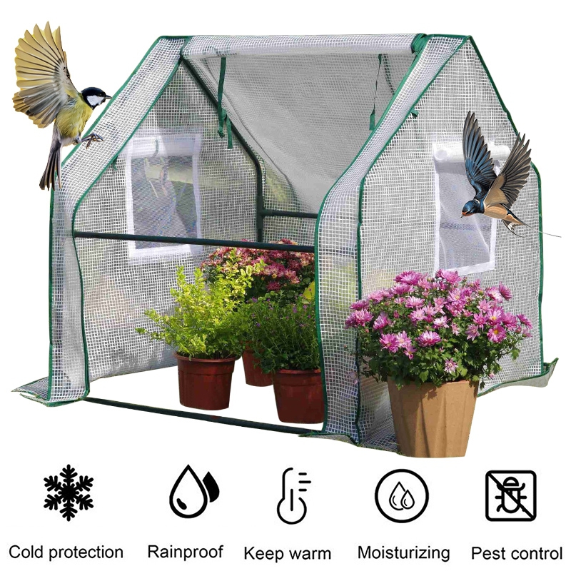 Winter Plant Warm Covers, Pop Up Mini Greenhouse With Zipper, Garden Tent Freeze Protection, Humidity Domes, Garden