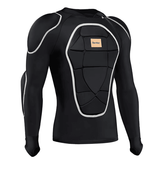 Winter Protective Ski Jacket with Built In Armor for Snowboarding & Motorcycle Riding