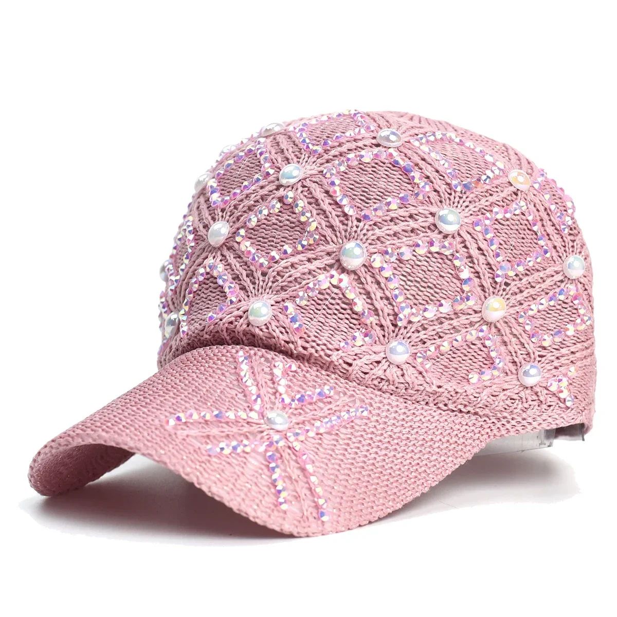 Womens Straw Baseball Cap – UV Protection Adjustable Summer Beach Sun Hat