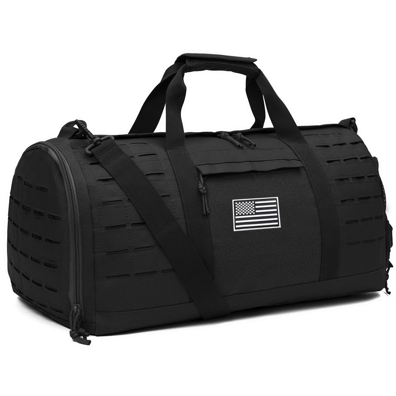 40L Tactical Sport Gym Travel Duffle Bag with Shoe Compartment
