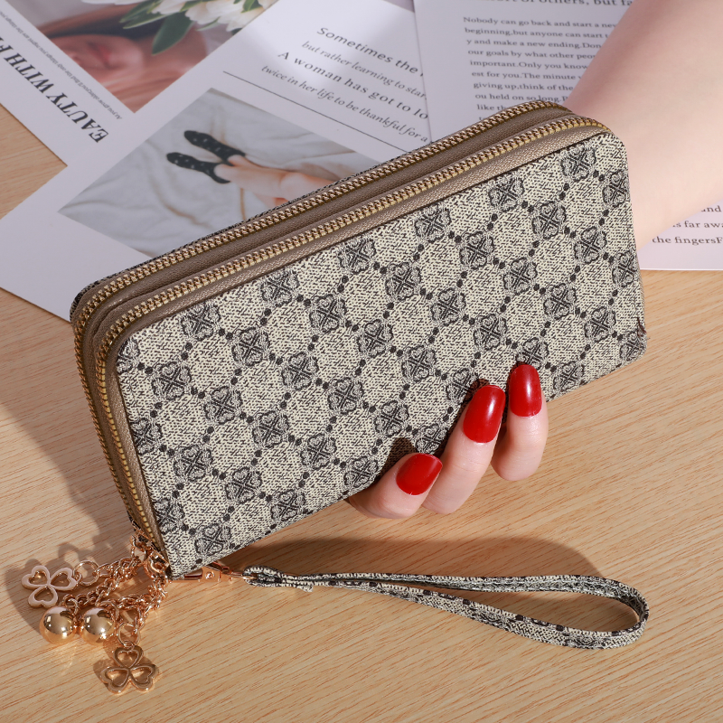 Faux Leather Large Capacity Wallet, Casual Multifunctional Zipper Clutch, Casual Multifunctional Clutch Bag