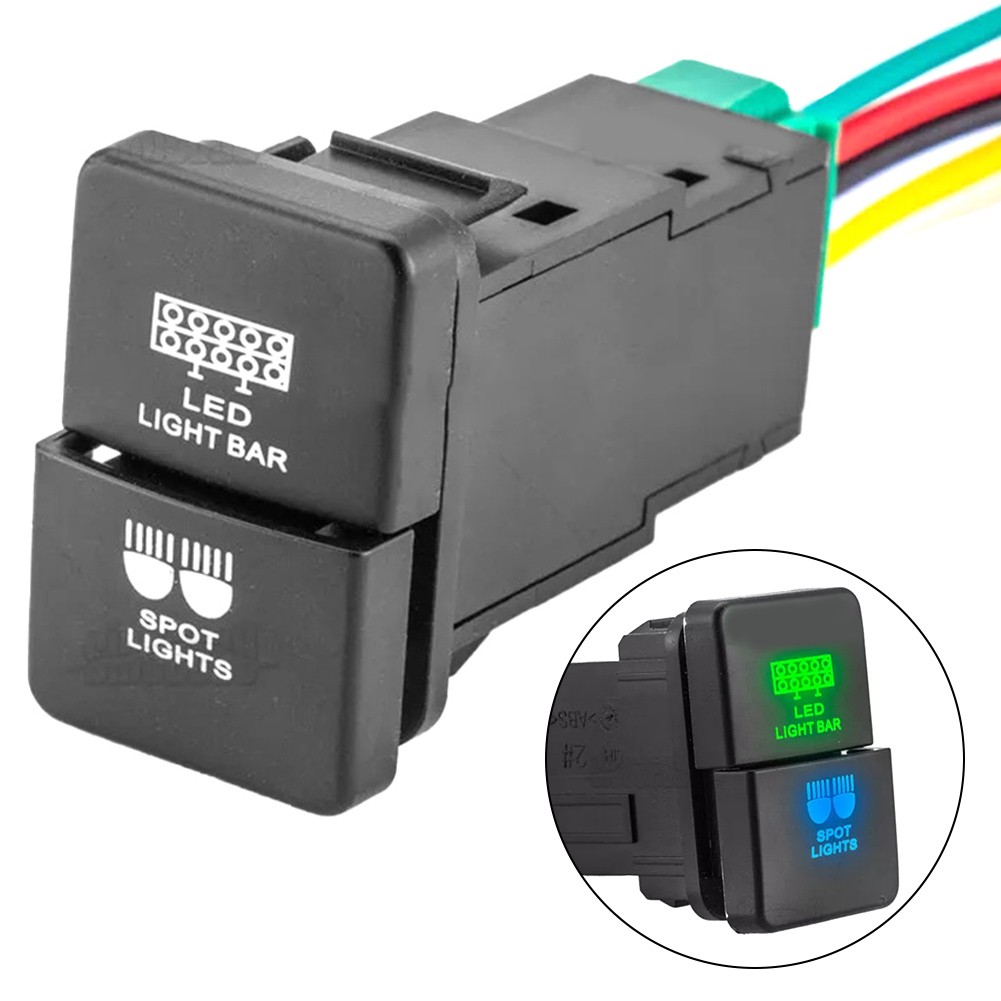 Toyota Tacoma Automotive Fog Light Switch Wiring Harness Dual Push Button LED Light Bar