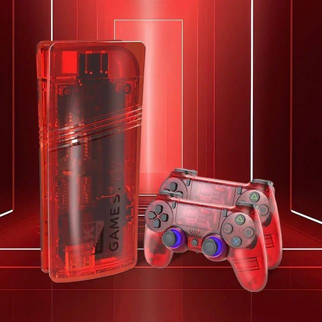 4K TV Game Stick Console with 30000 Built In Games and Wireless Controllers