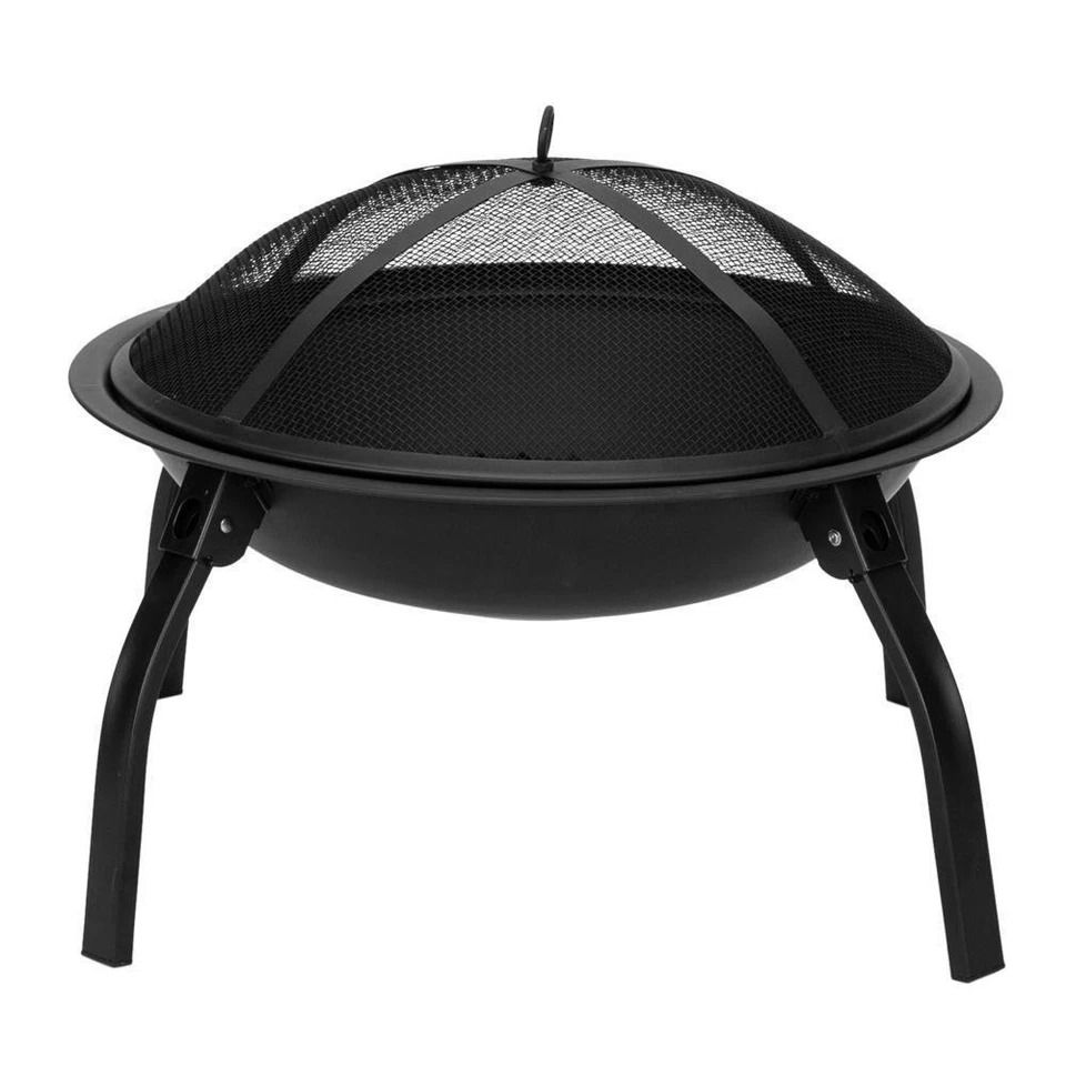 Folding Wooden Fire Pit – Outdoor Garden Heater Bowl for Backyard Decor and Wood Burning