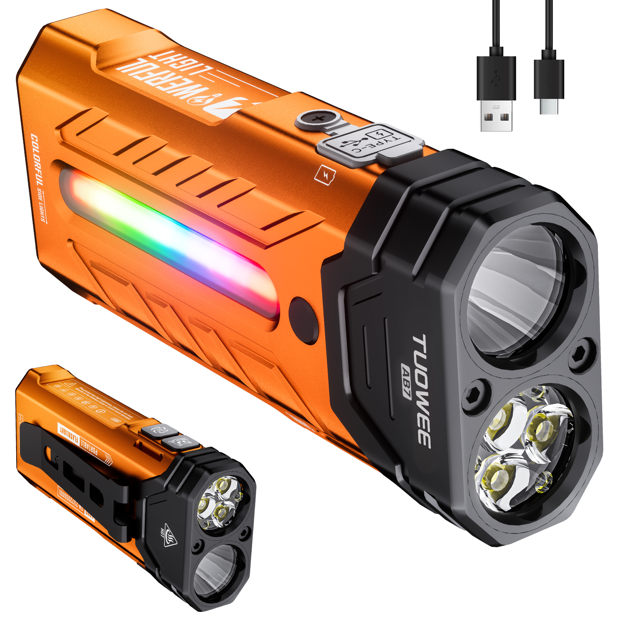 Multi Functional Portable LED Flashlight with Magnetic Torch Perfect for Hiking and Camping Adventures