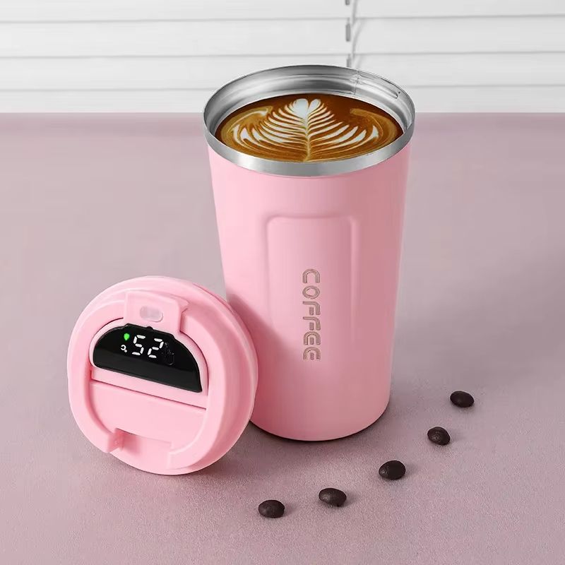 15.22fl oz Smart Display Thermos Bottle – Stainless Steel Vacuum Thermal Mug
