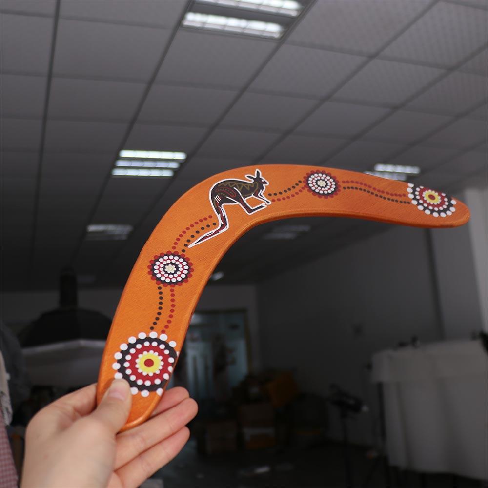 Wooden Boomerang Toy Returning Outdoor Throwing Game