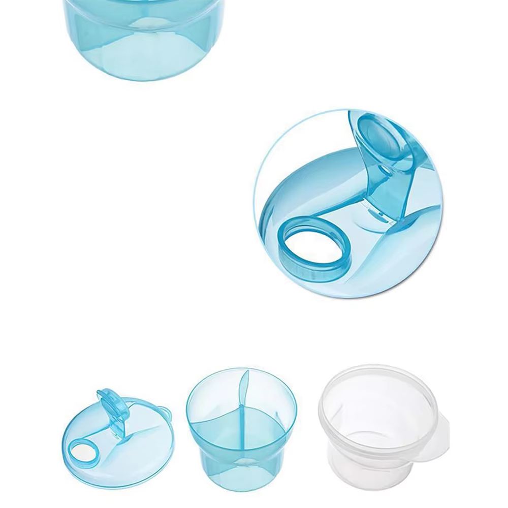 Rotating Double-Layer 3-Grid Baby Milk Powder Container and Travel Snack Box