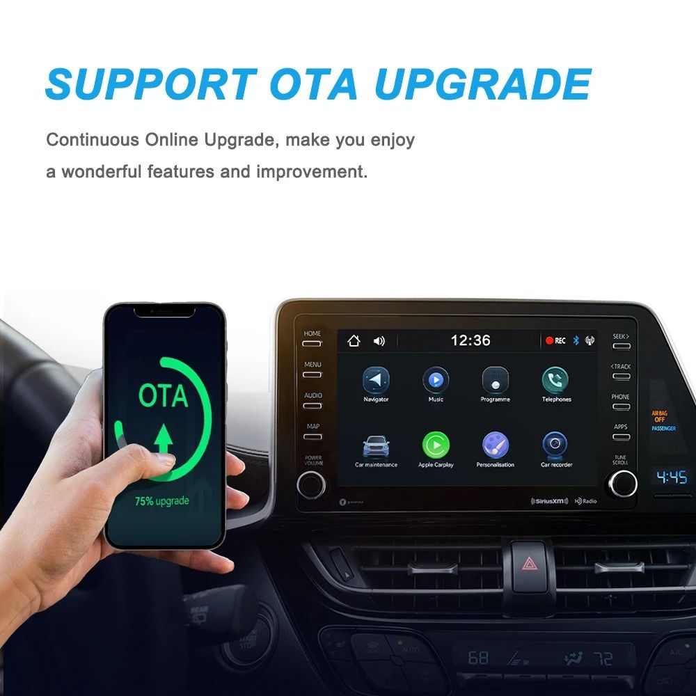Wired to Wireless CarPlay and Android Auto 2-in-1 Mini Adapter Dongle Universal Bluetooth WiFi Plug and Play