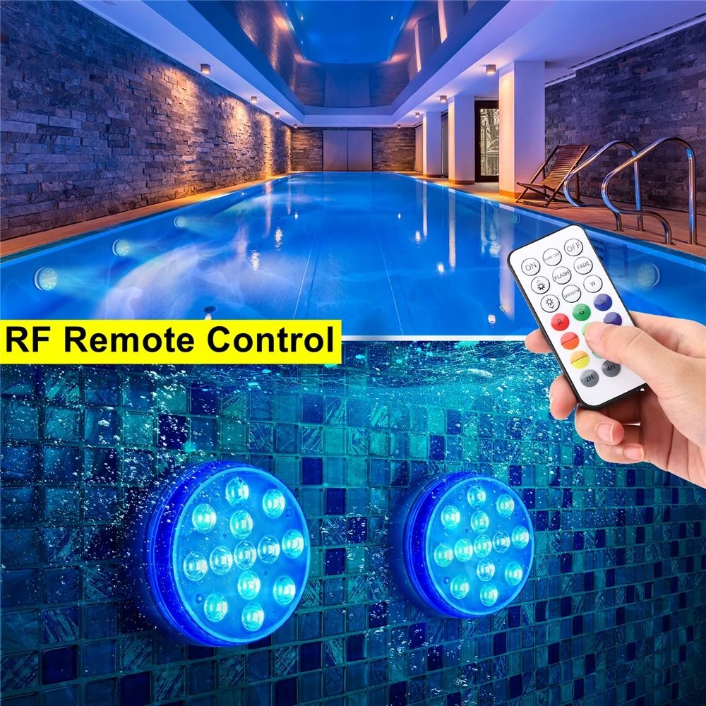 Waterproof Submersible LED Pool Light with Remote Control and 13 RGB LEDs for Pool Aquarium and Pond Use