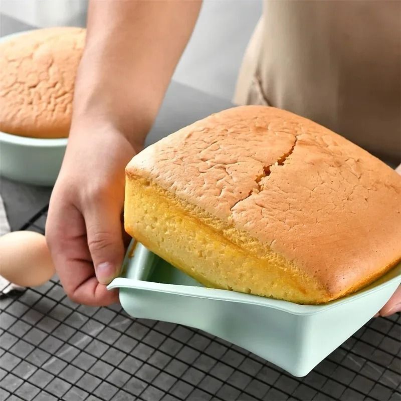 Silicone Square Cake Pan with Non-Slip Handles