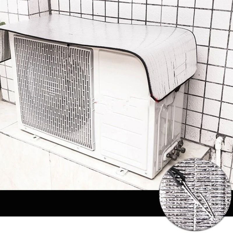 Rainproof Temperature Reducing Air Conditioning Cover Waterproof Sun Proof Heat Insulating Top Protective Cover