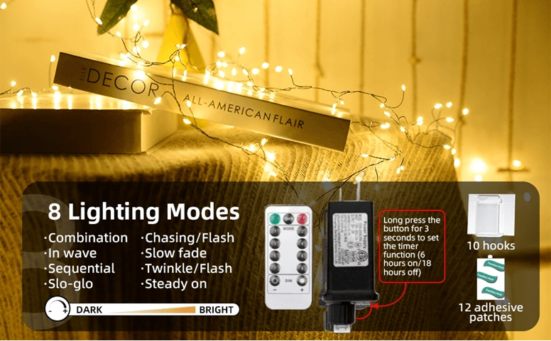 StarWeave Remote Control Copper Wire String Lights for Indoor and Outdoor Decor