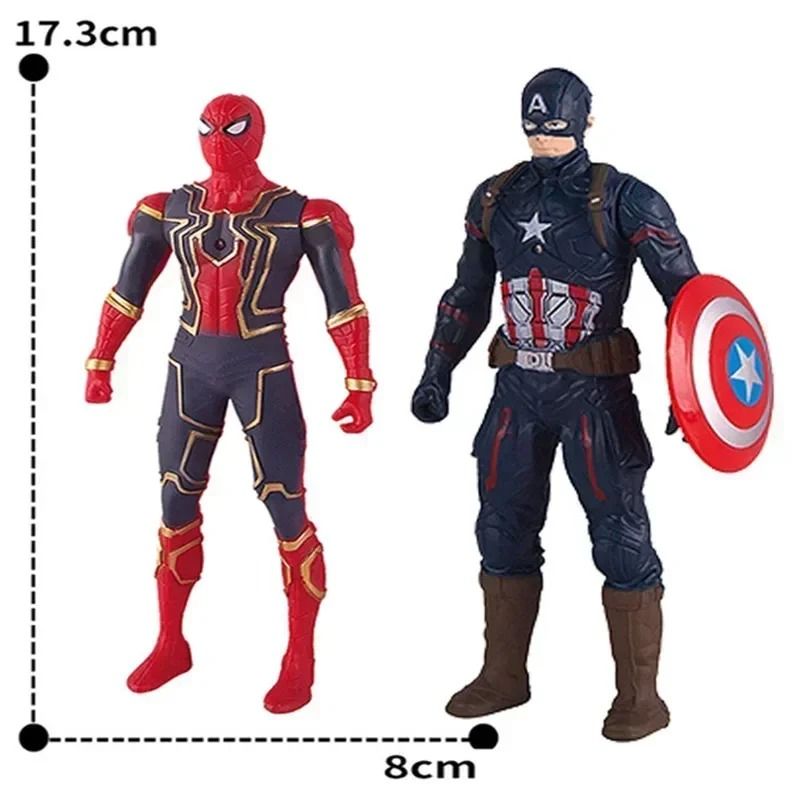 17cm Marvel Anime Figures Glow Doll Action Figure Hero Collection