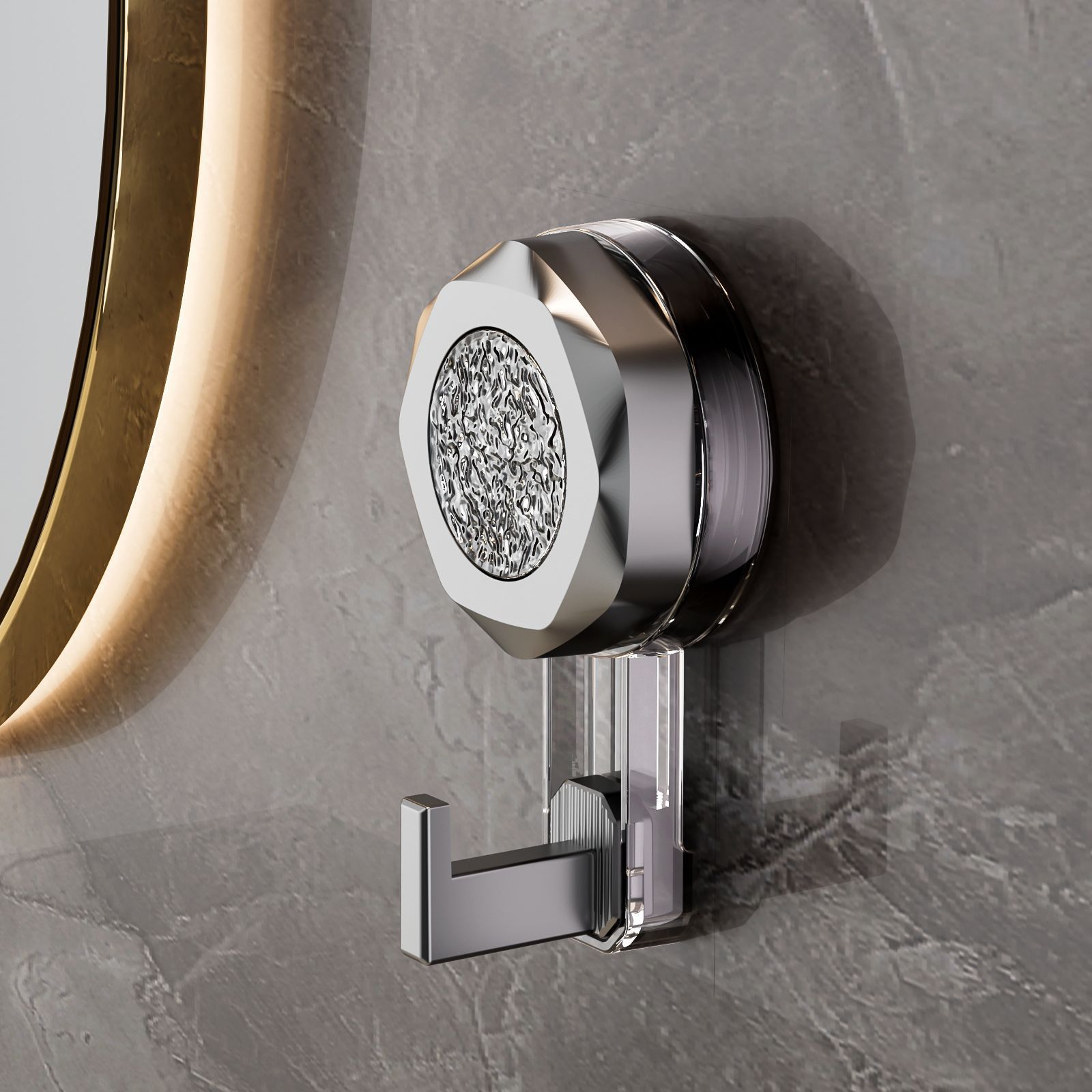 Seamless Kitchen Door Wall, Vacuum Suction Cup Hook, Load-bearing Bathroom Hook