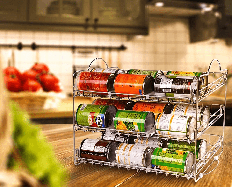 Stackable Can Rack Organizer for Pantry, Holds Cans, Utopia Kitchen Durable Can Organizer Storage Rack
