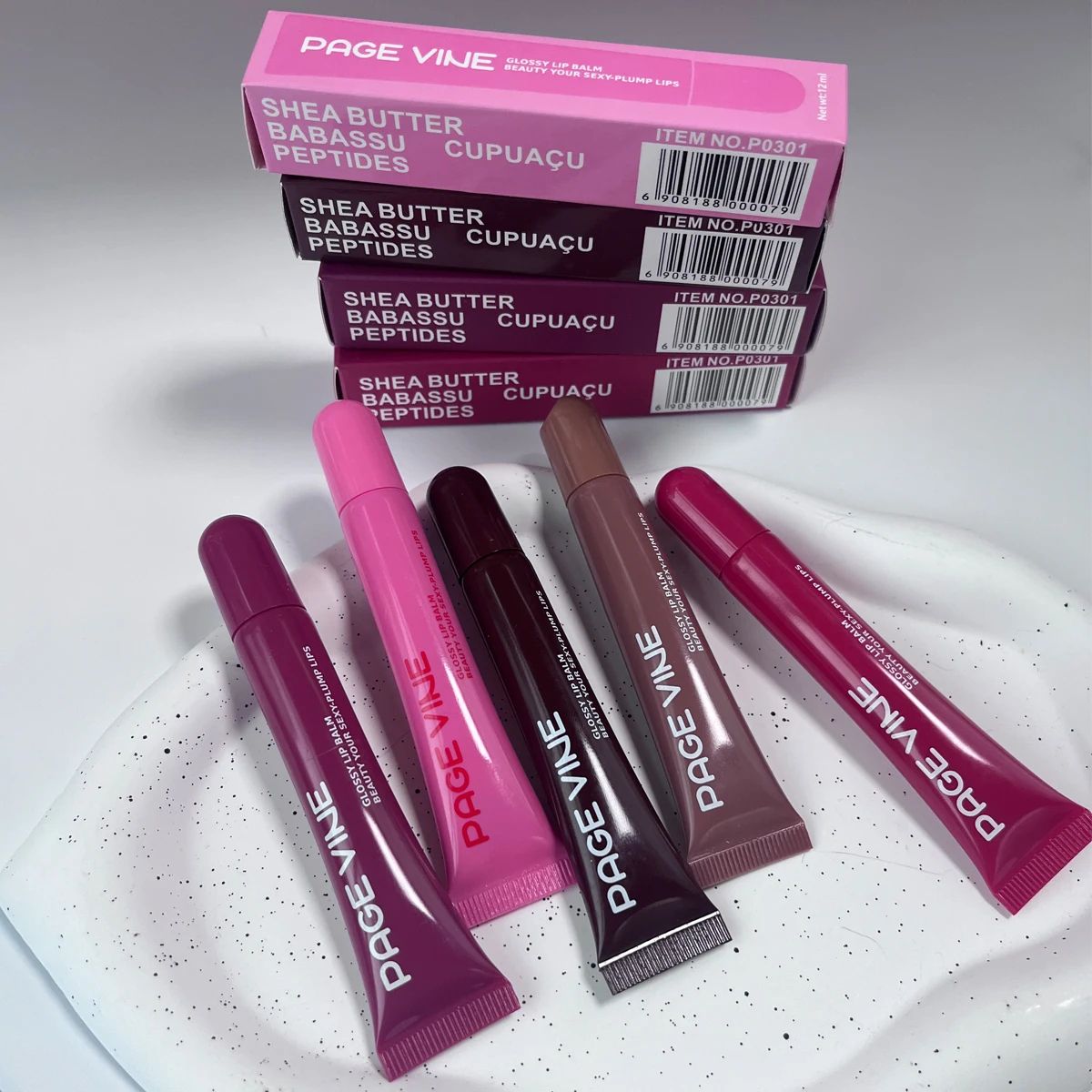 GlossyGlow Lip Gloss Phone Case – Moisturizing Raspberry Jelly Transparent Lip Gloss