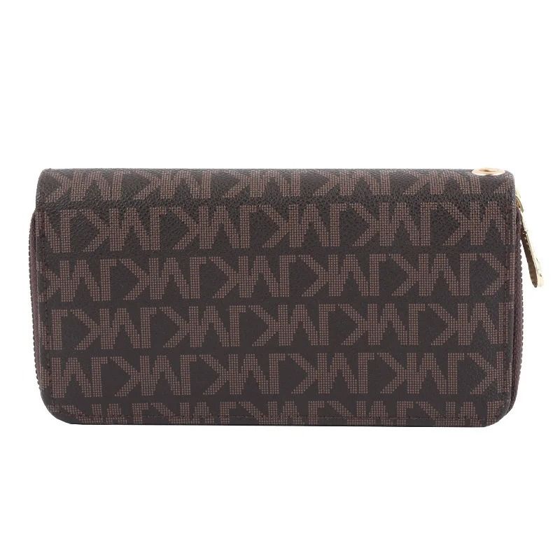 Womens Long Wallet Double Zipper Wristlet Clutch with Phone Holder