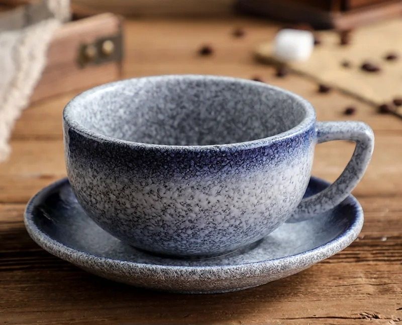 Zeta Flower Large Capacity Creative Cup and Saucer Set