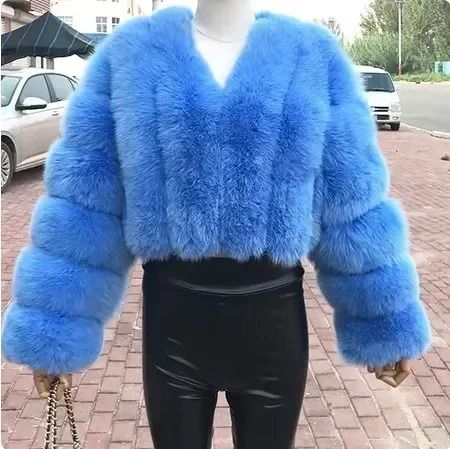 Luxury V-Neck Faux Fox Fur Coat | Chic Winter Teddy Jacket & High-Fashion Outerwear System