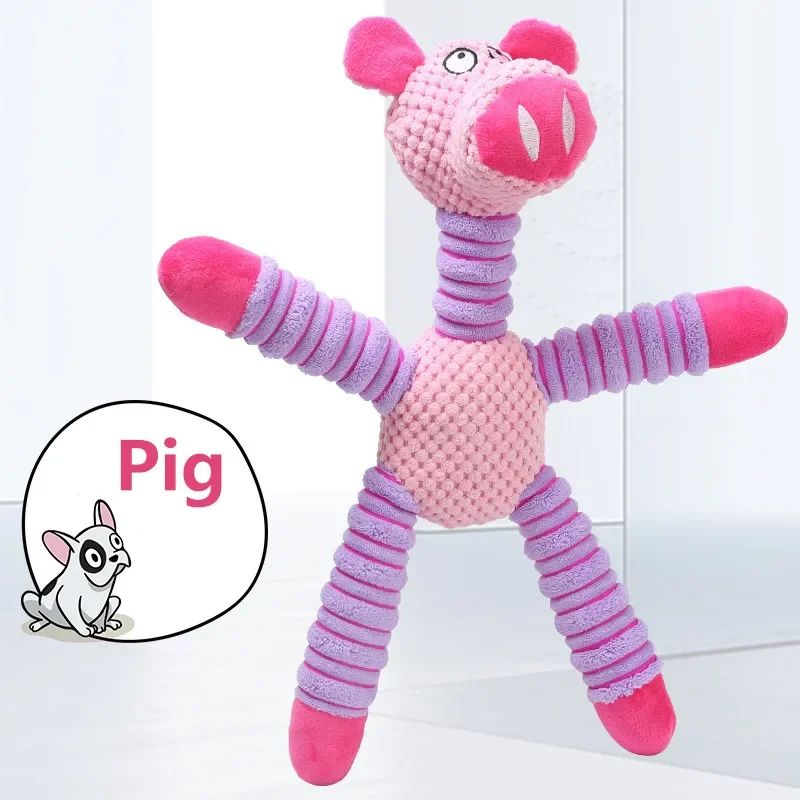 Durable Squeaky Plush Dog Chew Toy