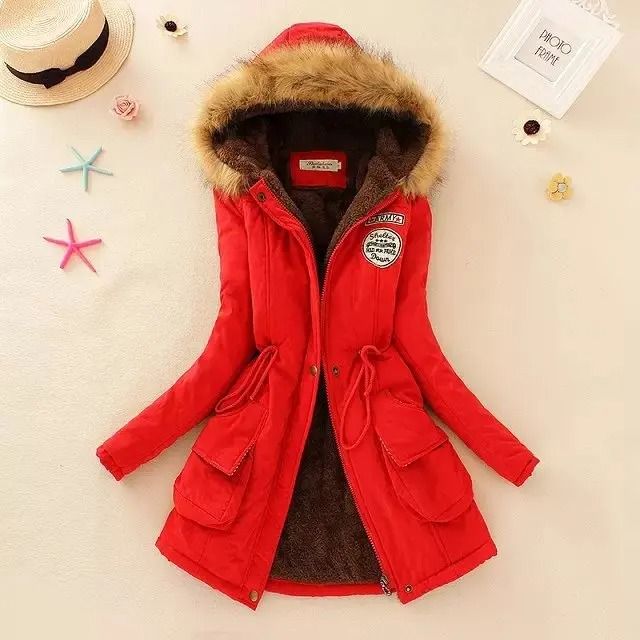 Womens Cotton Padded Hooded Winter Jacket