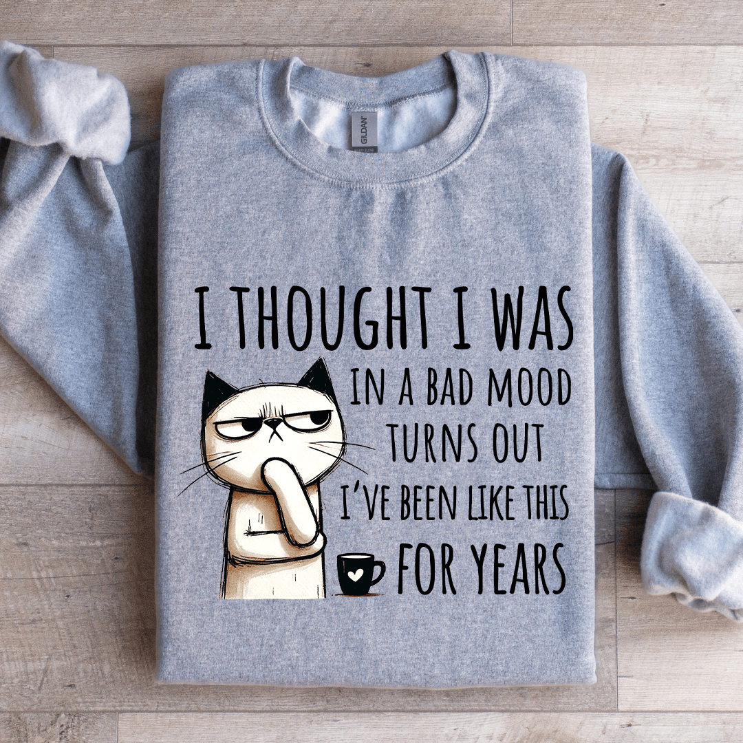 I Thought I Was In A Bad Mood Turns Out Sweatshirt