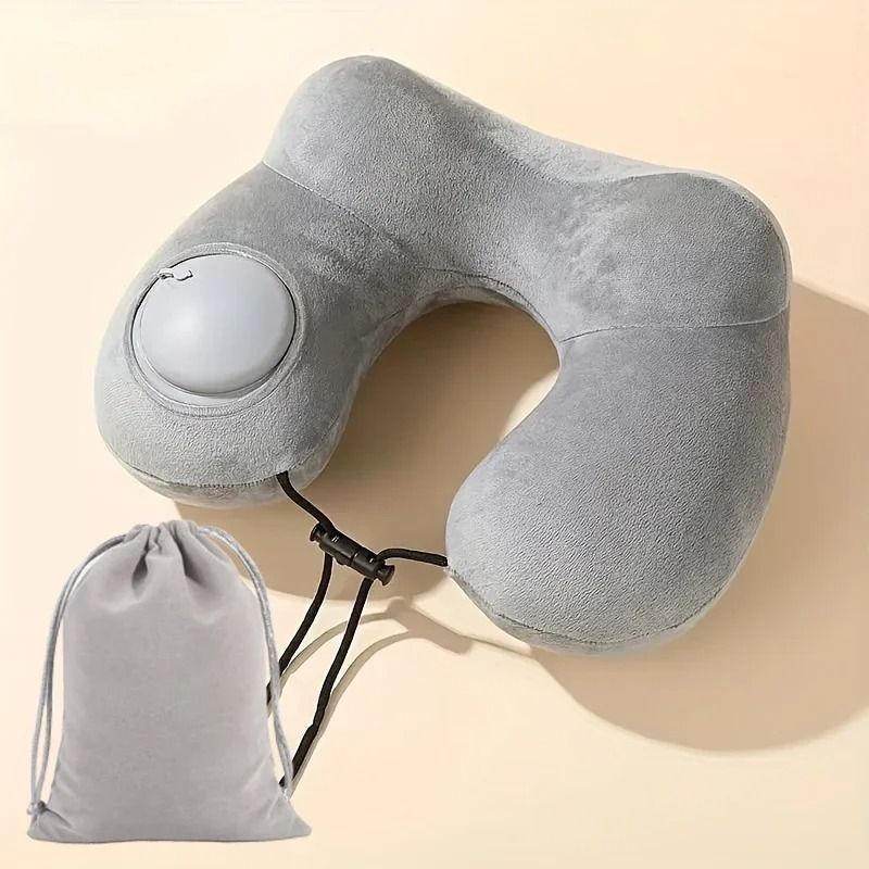 Inflatable Travel Pillow U Shaped Neck Support Portable Air Pillow